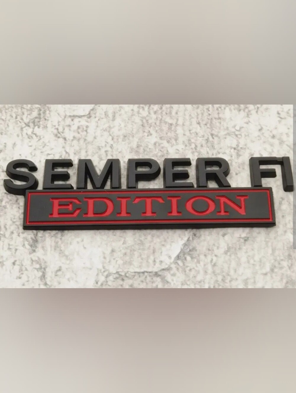 Metal USMC Semper Fi Edition Badge Emblem Adhesive Vehicle Laptop Tablet